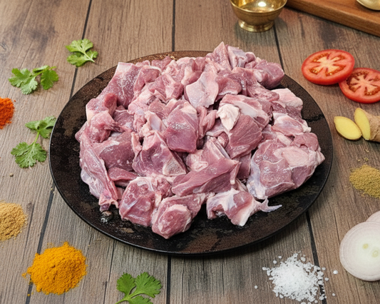 Baby Goat cubes (mixed)  – $10.99/lb (sold in 2 lb packs)