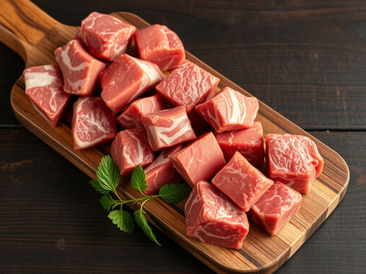 Goat cubes – $10.99/lb (sold in 2 lb packs)
